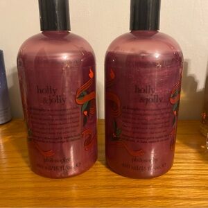 Philosophy Holly & Jolly Body Wash - Berry Plum Bottle Set of 2